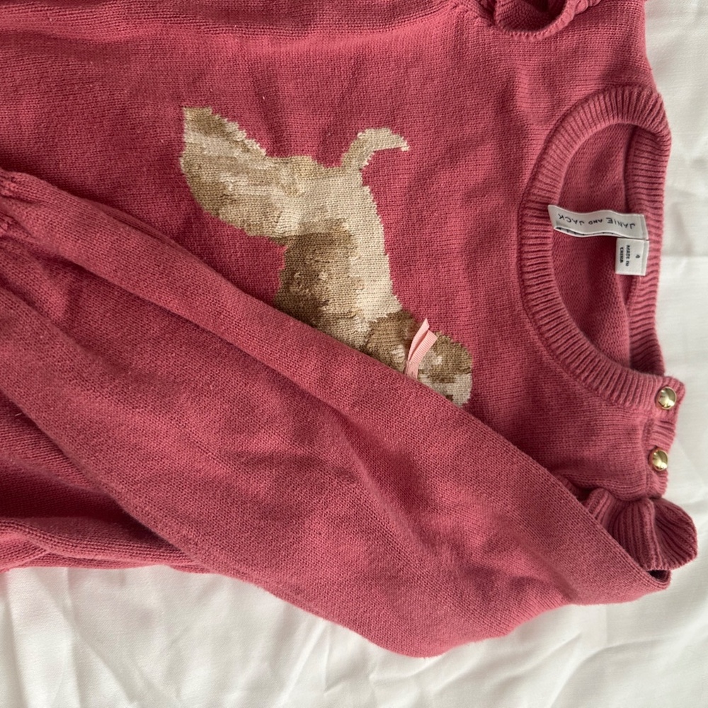 Janie & Jack Girls Size 4 Pink Sweater - Picture 4 of 4